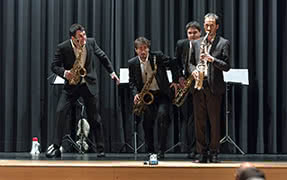 Saxophonquartett nonsequence Bühnenperformance